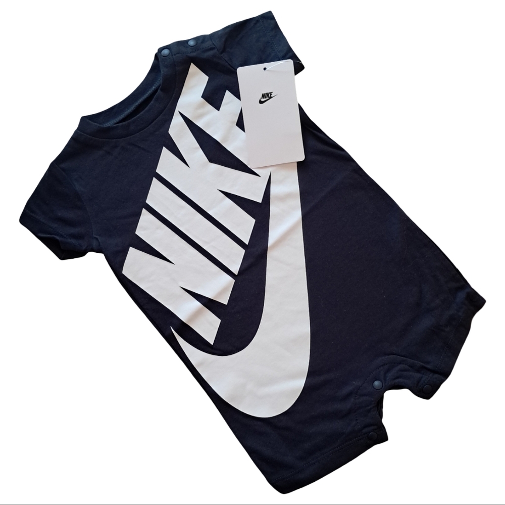 Nike Baby Navy Blue Futura Romper Size 9M Last One New With Tags